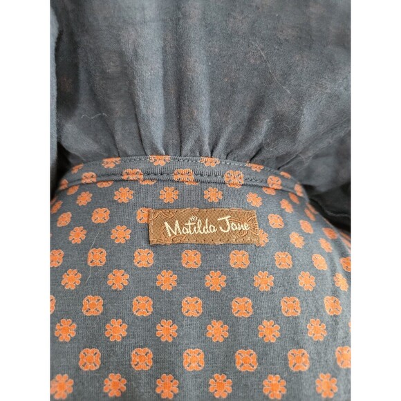 Matilda Jane Reunion Wrap Ruffle Long Sleeve Dress Blue S classic country - Picture 6 of 14